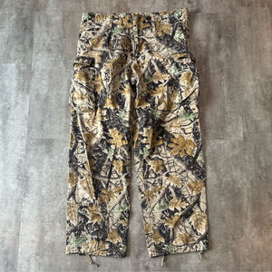 Vintage Woodland Military Camo Cargo Pants Men's 36x32 Relaxed Fit
